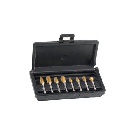 Champion Cutting Tool 8 Piece Industrial Series Carbide Bur Kit w/Plastic Case, Dbl Cut TiN Coat, Includes: SA5 CHA BK8P
